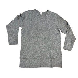Max N Chester Womens Large Gray Wool Blend Knit Sweater Casual Pullover High Low